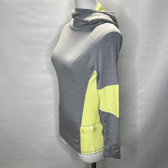 Footjoy Womens Golf Hoodie Sweatshirt, Side Zip Pocket Size XS Gray Yellow NEW - Picture 3 of 15
